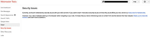 Google Webmaster Tools Security